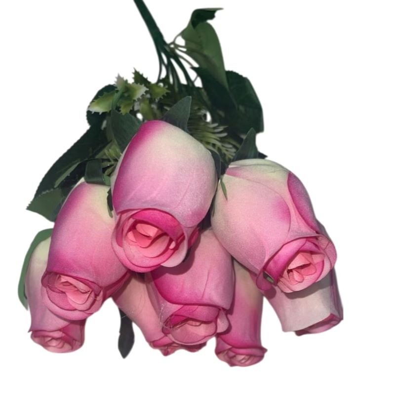 Huitich Pink Artificial Rose Buds Realistic Flower Decor - Mumzar