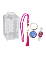 Huitich Pink Islamic Gift Set with Digital Tasbeeh Counter - Mumzar