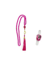 Huitich Pink Islamic Gift Set with Digital Tasbeeh Counter - Mumzar
