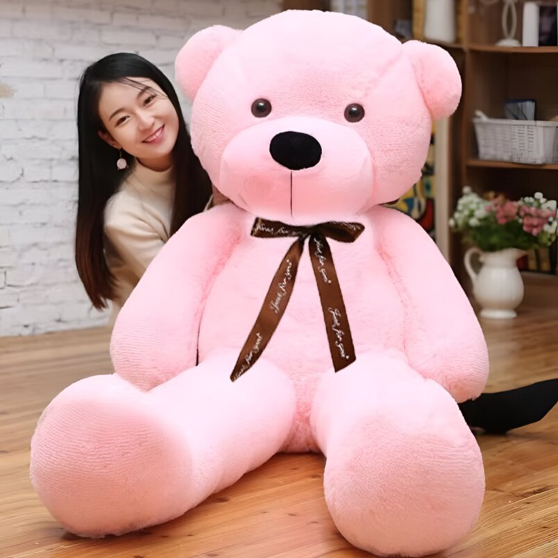 Huitich Pink Teddy Bear 60cm Plush Stuffed Toy - Mumzar