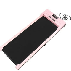 Huitich portable pink treadmill with digital display and compact design for easy home workouts