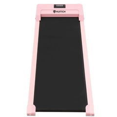 Huitich portable pink treadmill with digital display and compact running belt for home workouts