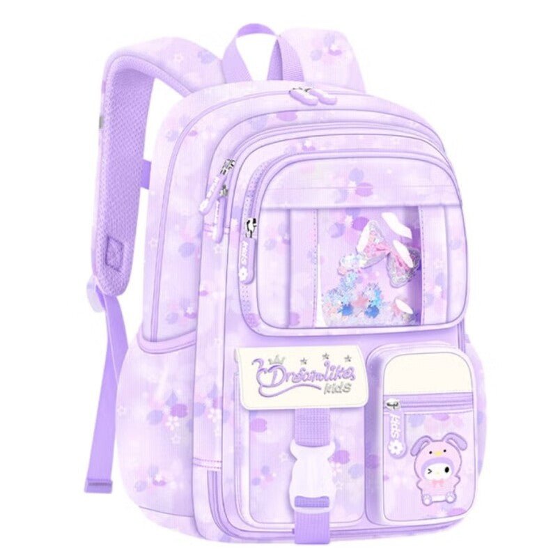Huitich Purple School Bag for Kids with Multiple Pockets - Mumzar