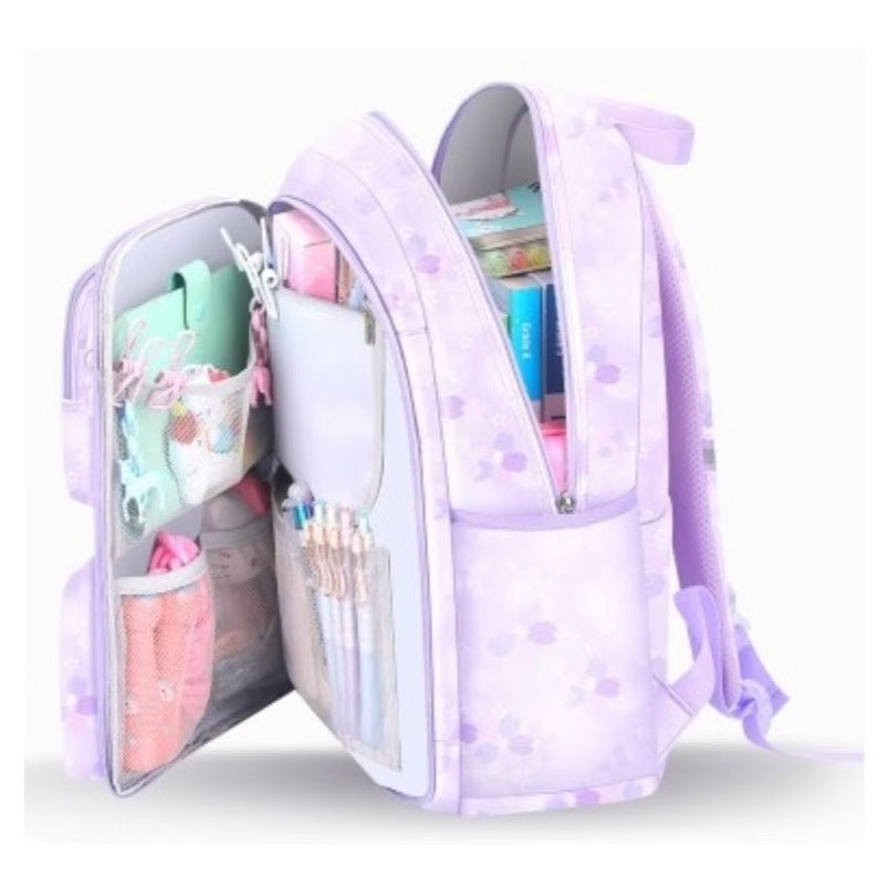 Huitich Purple School Bag for Kids with Multiple Pockets - Mumzar