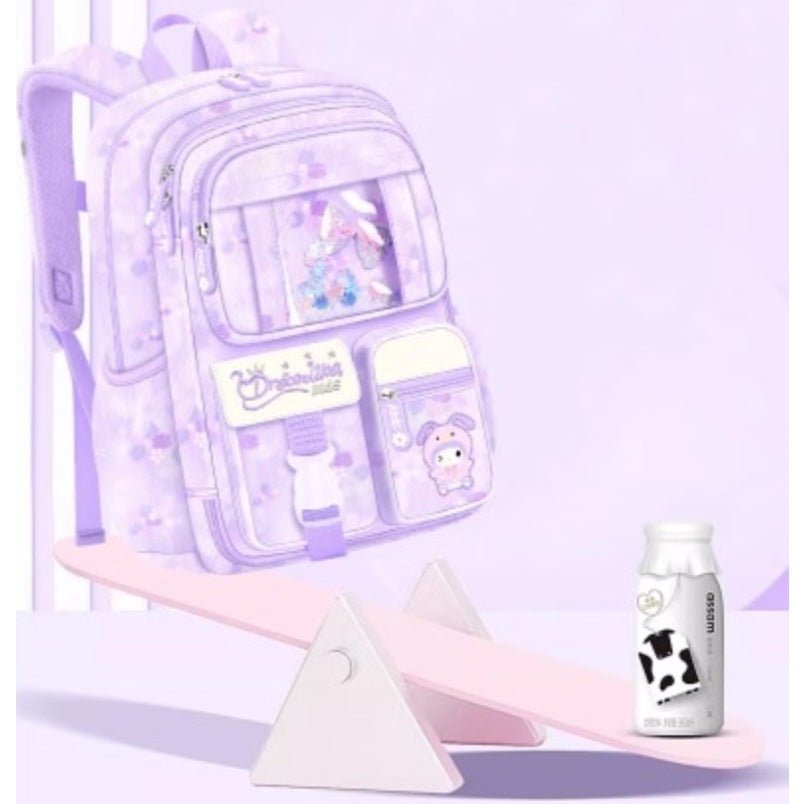 Huitich Purple School Bag for Kids with Multiple Pockets - Mumzar