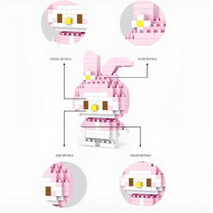 Huitich Rabbit Pixel Block Toy Building Set - Mumzar
