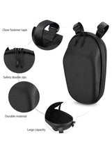 Rainproof scooter storage bag with double-zip closure and durable dark fabric pouch