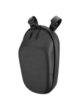 Rainproof scooter storage bag, dark gray/black oval pouch with dual top straps