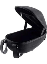 Rainproof scooter storage bag with open top, dark pouch and black interior lining