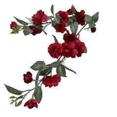 Huitich Red Artificial Flower Arrangement with Realistic Leaves - Mumzar