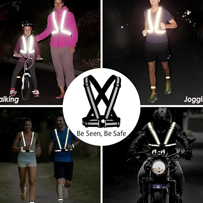 Huitich Reflective Safety Belt for Running Adjustable Gear - Mumzar