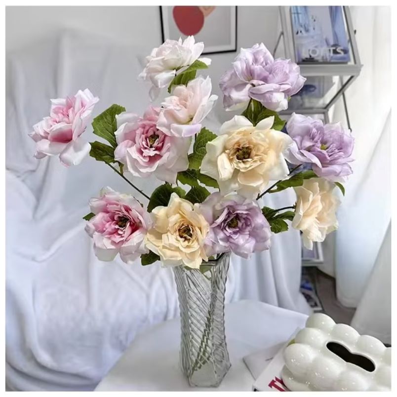 Huitich Rose Red Artificial Flowers Realistic Decor - Mumzar