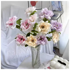 Huitich Rose Red Artificial Flowers Realistic Decor - Mumzar