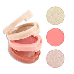 Huitich Shimmer Bronzer and Highlighter Palette Trio - Mumzar