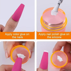 Huitich Silicone Nail Art Stamper Set with Clear Stamping Plate - Mumzar