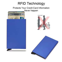 Huitich Slim Metal Card Holder RFID Smart Wallet - Mumzar