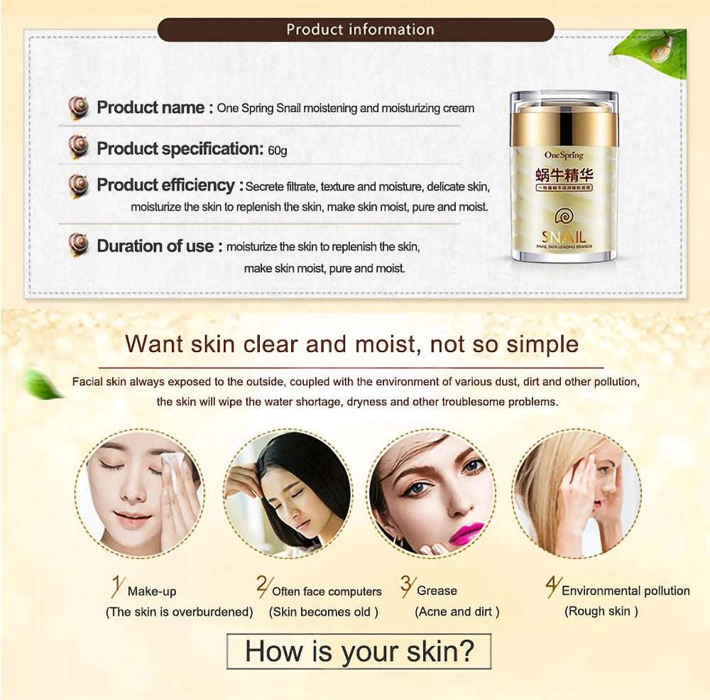 Huitich Snail Cream for Anti Aging Repair & Brightening - Mumzar