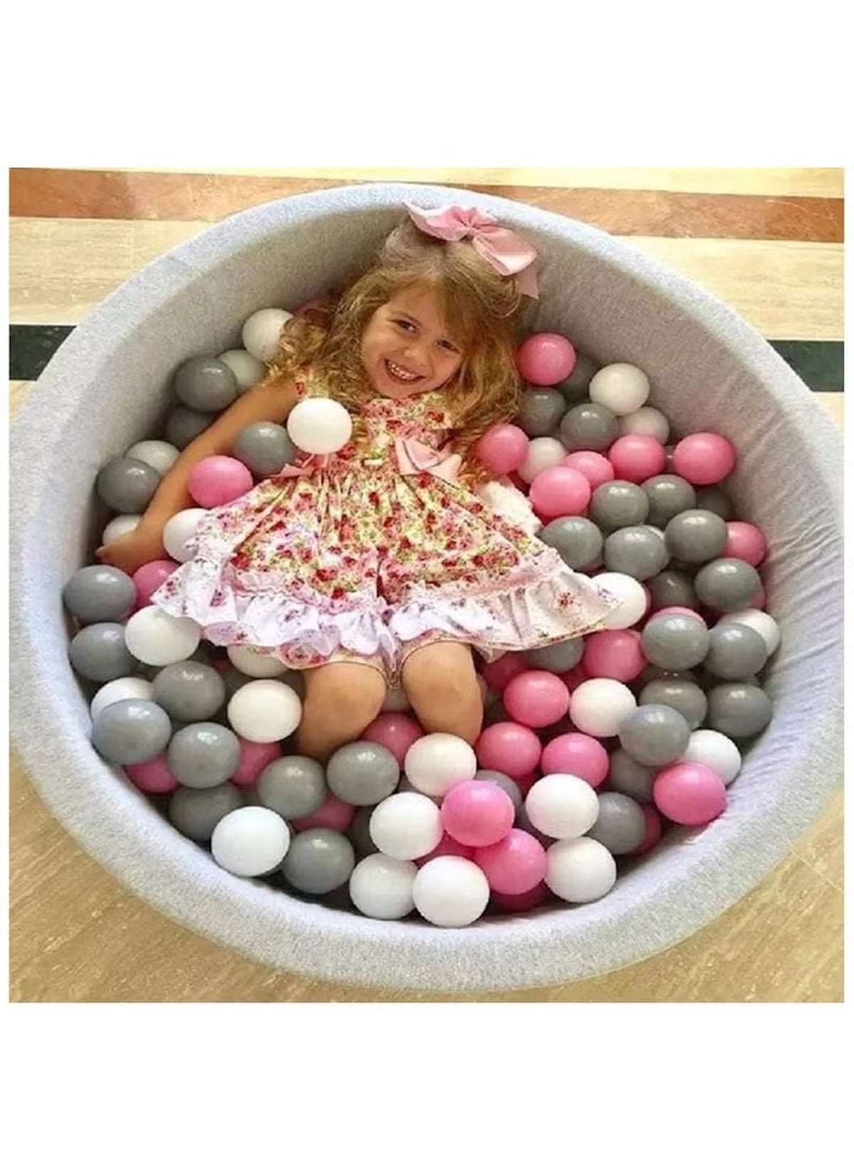 Huitich Soft Play Ball Pit Balls - Pink & Gray Set - Mumzar