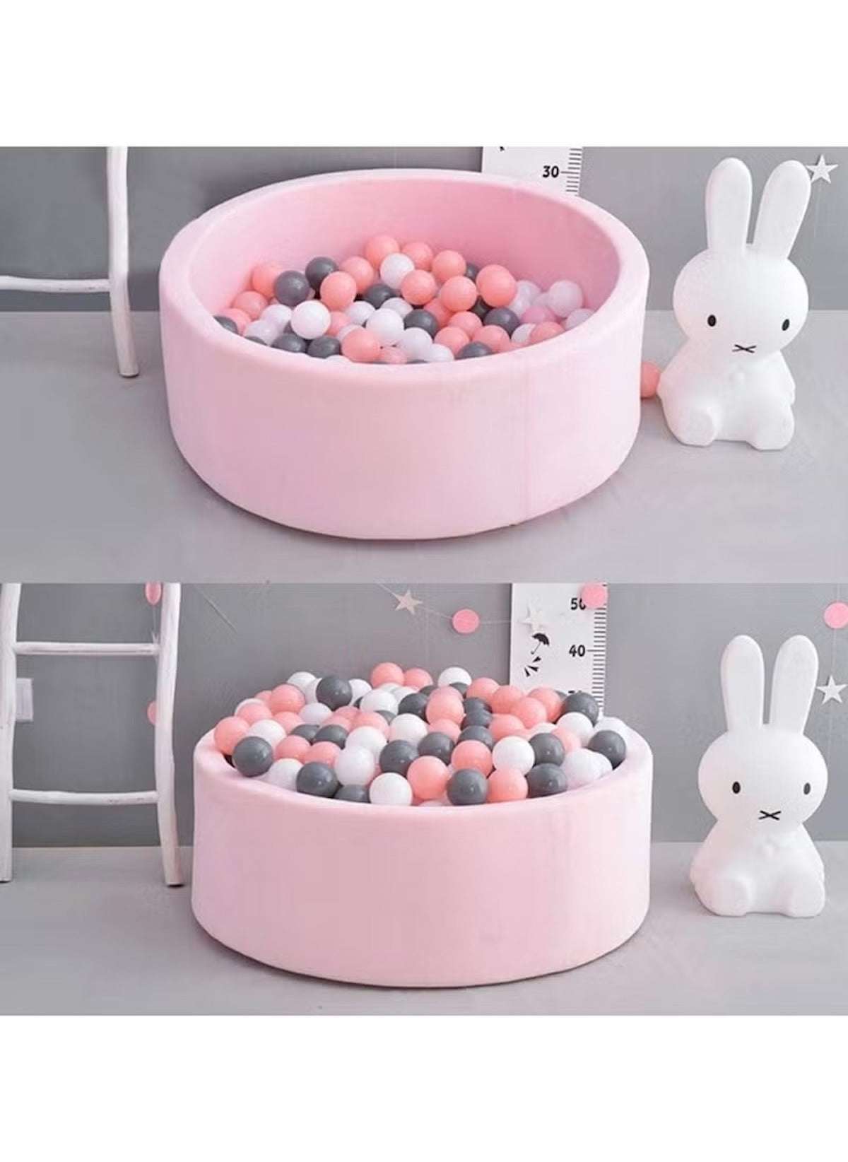 Huitich Soft Play Ball Pit Balls - Pink & Gray Set - Mumzar
