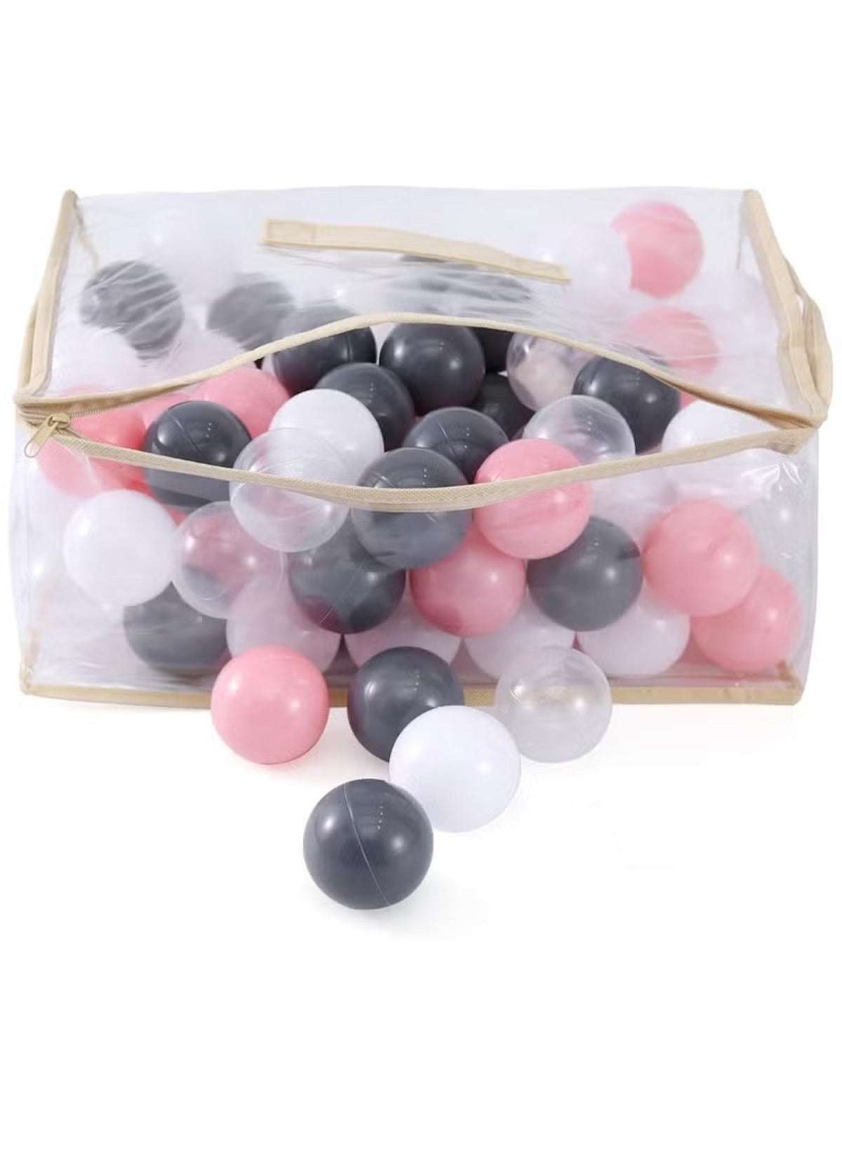 Huitich Soft Play Ball Pit Balls - Pink & Gray Set - Mumzar
