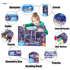 Huitich Space Stationery Set for Kids with Colorful Supplies - Mumzar
