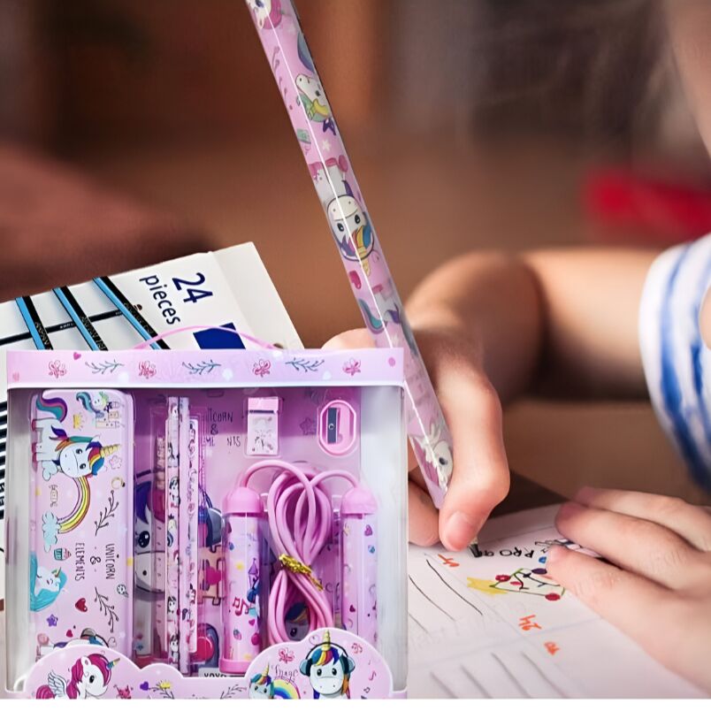 Huitich Unicorn Stationery Set for Girls Pink Office Supplies - Mumzar