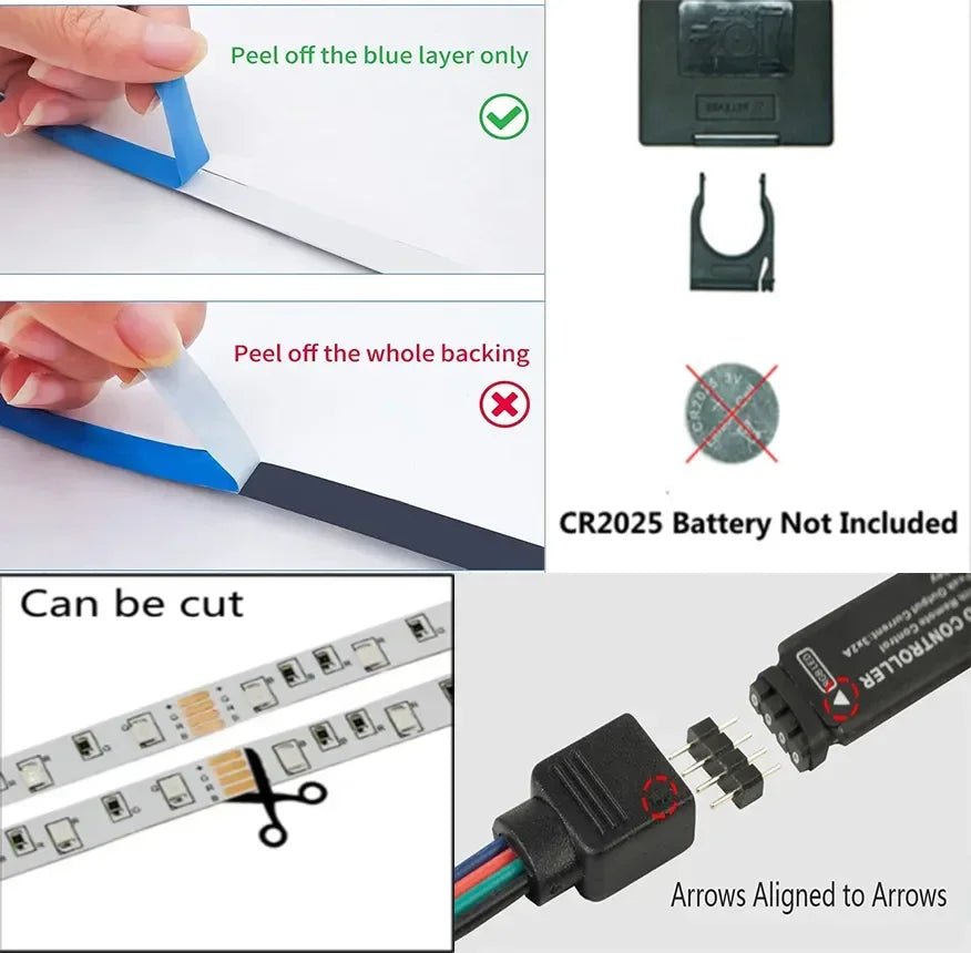 Huitich USB LED Strip Lights for Room RGB Neon - Mumzar