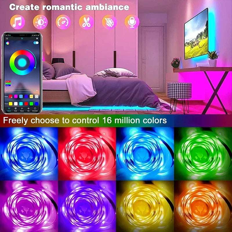 Huitich USB LED Strip Lights for Room RGB Neon - Mumzar