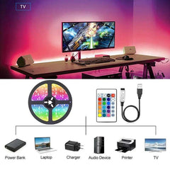 Huitich USB LED Strip Lights for Room RGB Neon - Mumzar