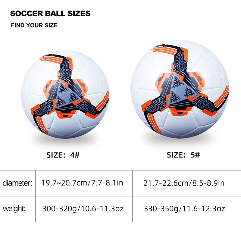 Huitich Wear Resistant Soccer Ball Size 4 & 5 - Mumzar