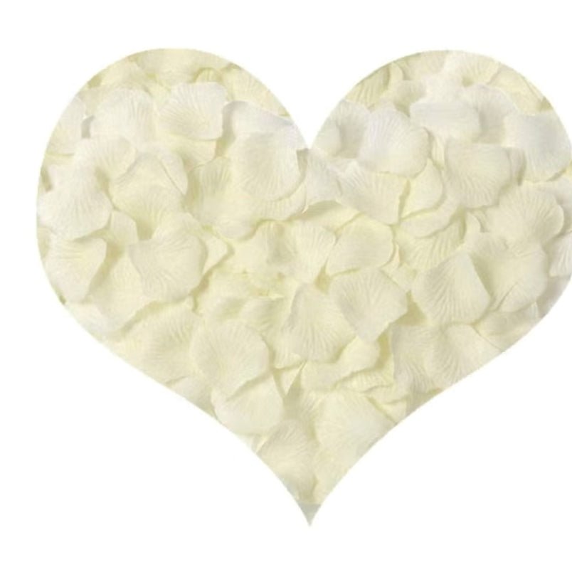 Huitich White Artificial Rose Petals for Decoration - Mumzar