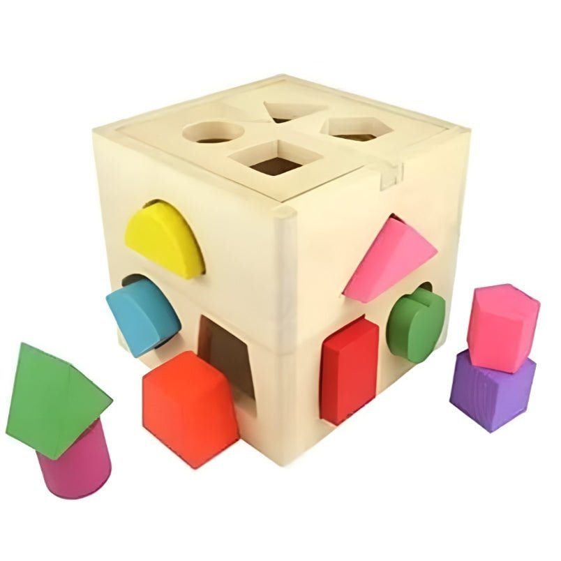 Huitich Wooden Shape Sorter Toy Educational Puzzle Cube - Mumzar