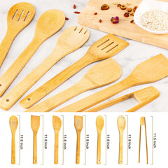Huitich Wooden Spoons for Cooking 7 Piece Kitchen Utensil Set - Mumzar