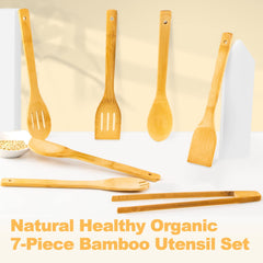 Huitich Wooden Spoons for Cooking 7 Piece Kitchen Utensil Set - Mumzar