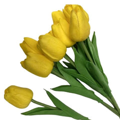 Huitich Yellow Artificial Tulip Decor - Realistic Flowers - Mumzar