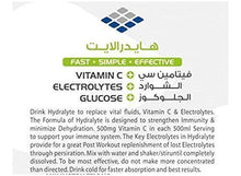 Hydralyte vitamin C + electrolytes drink mix back panel with usage description