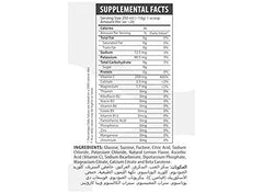 Hydralyte supplement facts and ingredients label for electrolyte hydration powder showing nutrition panel and ingredients