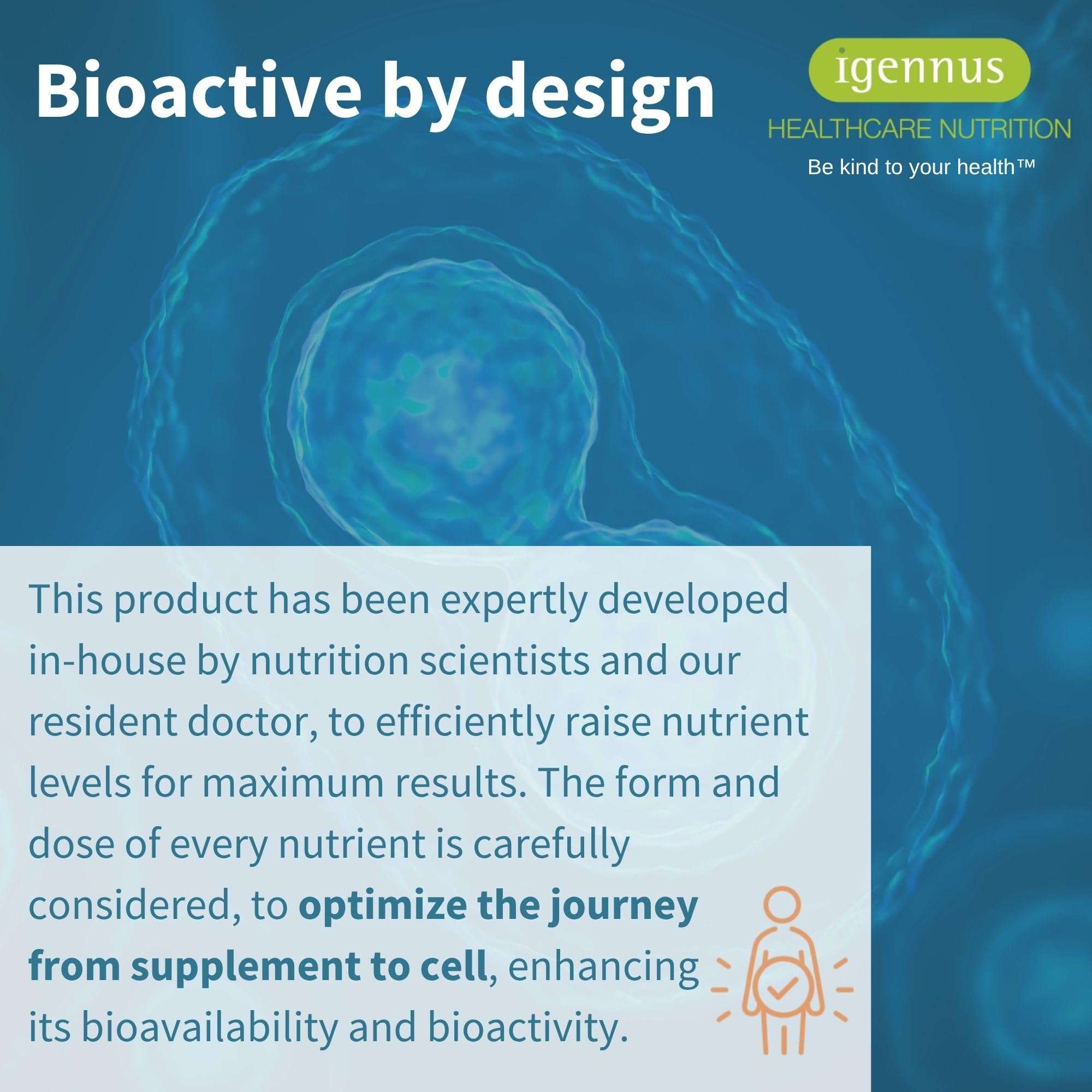 Igennus infographic Bioactive by design promoting vegan omega 3 supplement UAE with enhanced bioavailability and nutrition science