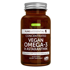 Igennus concentrated vegan omega 3 and astaxanthin softgels bottle 60 count dietary supplement vegan omega 3 supplement UAE