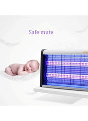 Huitich indoor insect zapper 10W UV with safe mute feature showing sleeping baby nearby