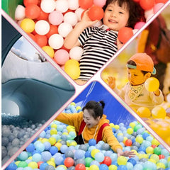 Huitich indoor kids play balls 50 pack with colorful plastic balls for safe fun in play areas