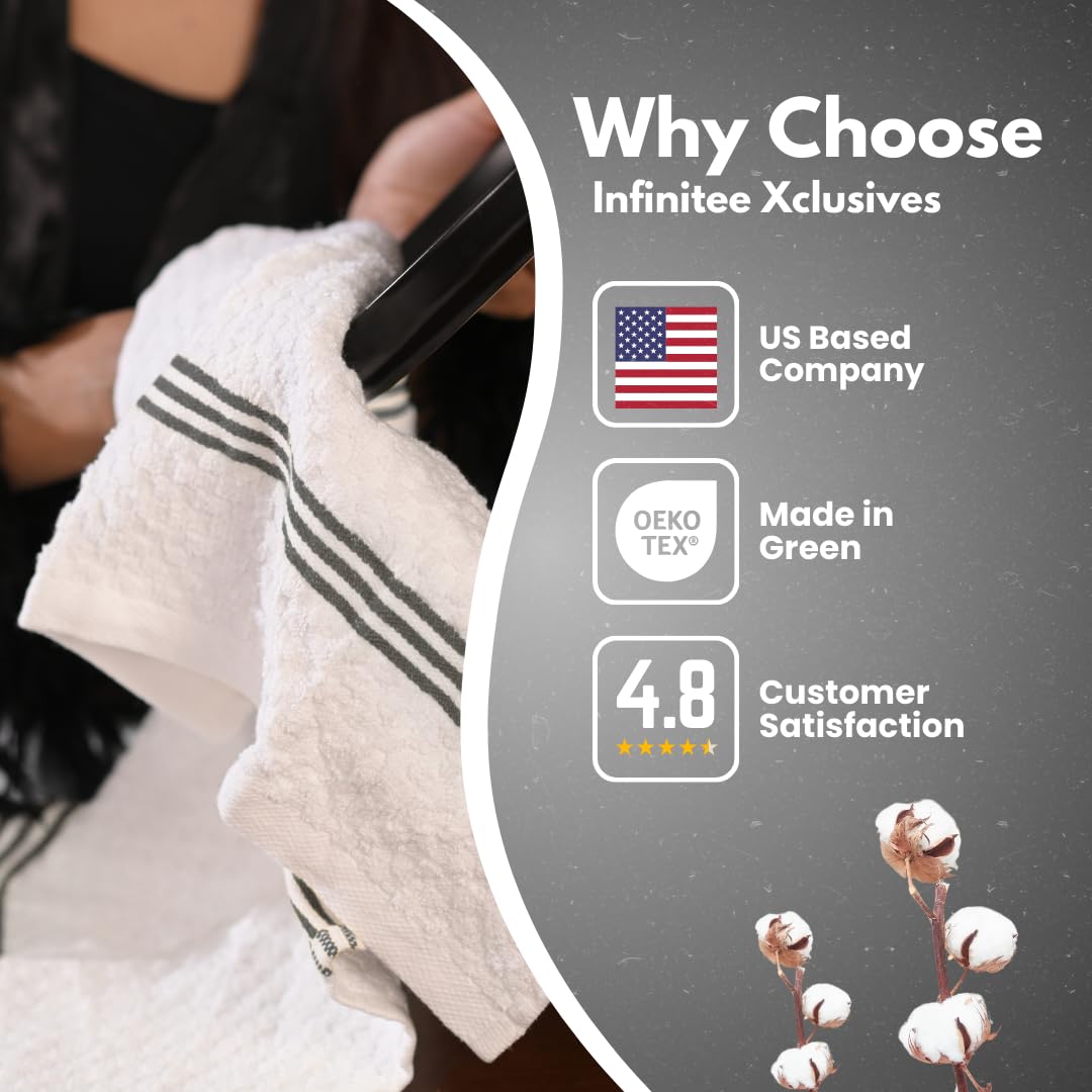 Infinitee Xclusives Cotton Kitchen Towels Pack Durable & Absorbent - Mumzar