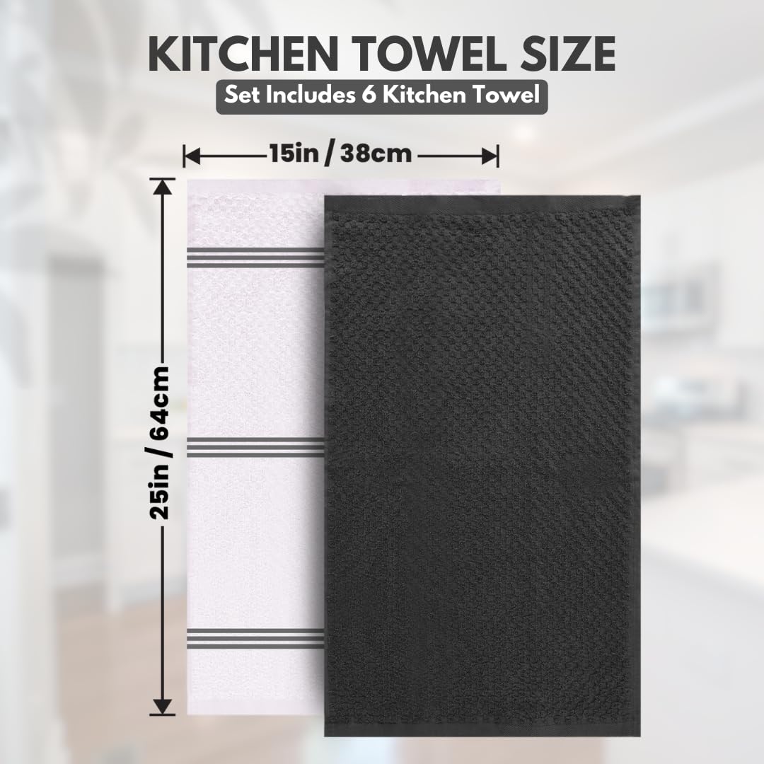 Infinitee Xclusives Cotton Kitchen Towels Pack Durable & Absorbent - Mumzar