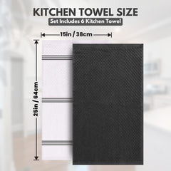Infinitee Xclusives Cotton Kitchen Towels Pack Durable & Absorbent - Mumzar