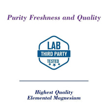 Magnesium glycinate purity and quality emblem with LAB third party tested badge