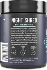 Inno Supps Night Shred review InnoSupps Night Shred nighttime fat burner supplement jar with blue label