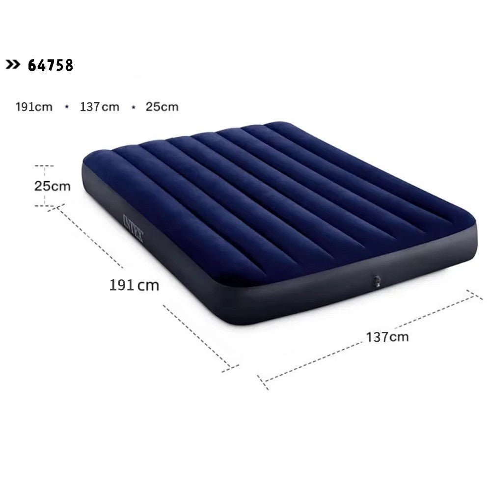 Intex Full Classic Downy Portable Air Mattress for Outdoor Use - Mumzar