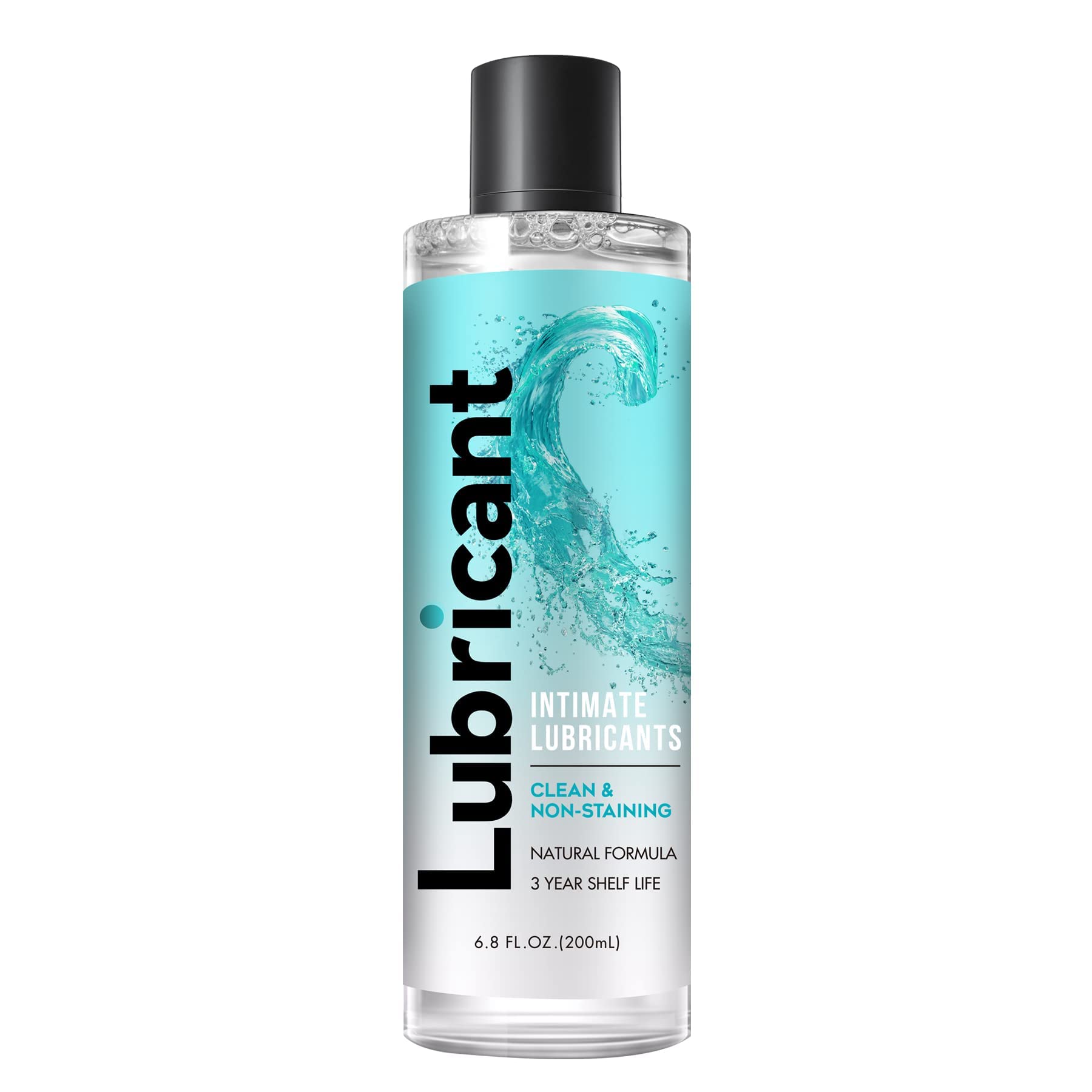FDTY water based lube UAE 200ml clear bottle with turquoise label intimate lubricant natural formula