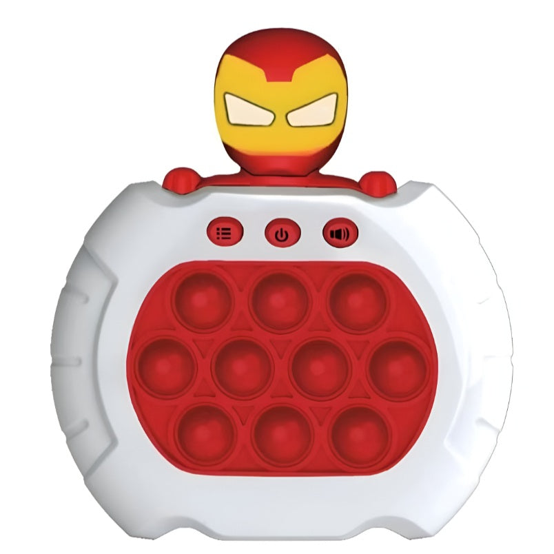 Huitich Ironman fidget toy pop it with red bubbles and Ironman helmet design