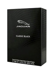 Jaguar Classic Black EDT for Men in a sleek black box, perfect for elegant gifting.